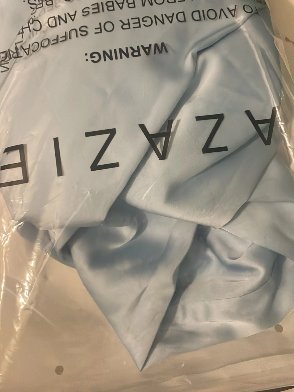 Blå silkes balklänning  - 1