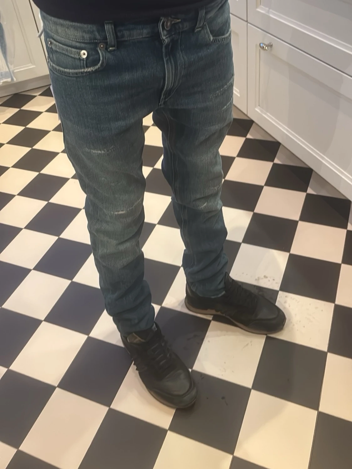Blå slim fit jeans från Dondup - 1