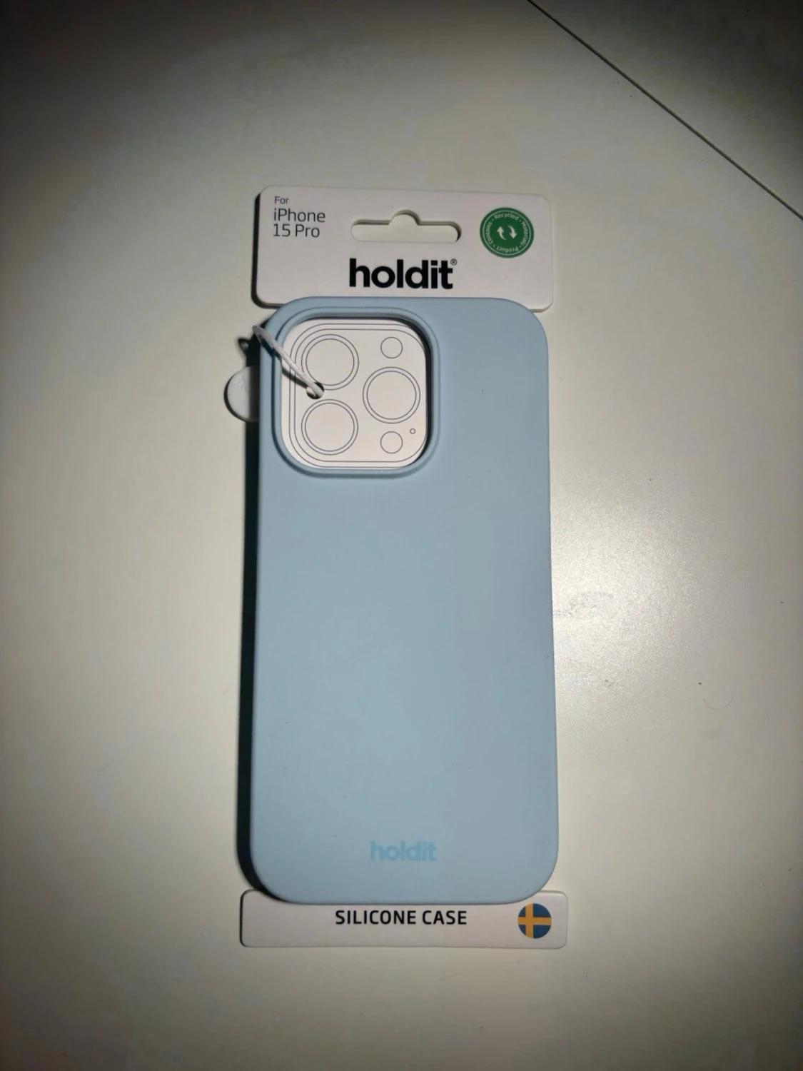 Ljusblått silikonskal Holdit iPhone 15 Pro - 1