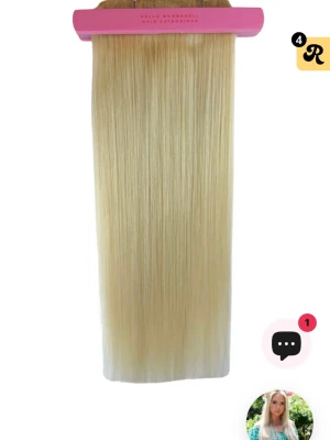 Löshår hello bombshell  - Säljer mitt fina löshår från hello bombshell, endast testat en gång.   Från hemsidan:  Halo - extra fylliga längder.  100g  50cm  Färg: better than your ex #1001   Jätte lätt att fästa och är sååå fint.  Köpt för 1998kr. Kan gå ner i pris vid snabb affär. 