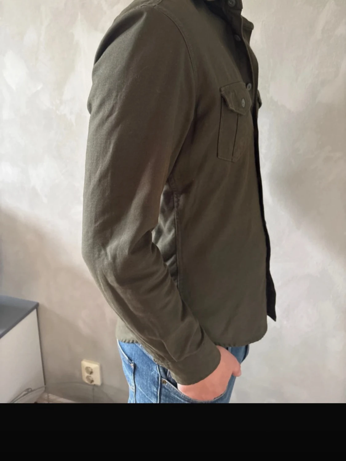 Mörkgrön over med bröstfickor - 1