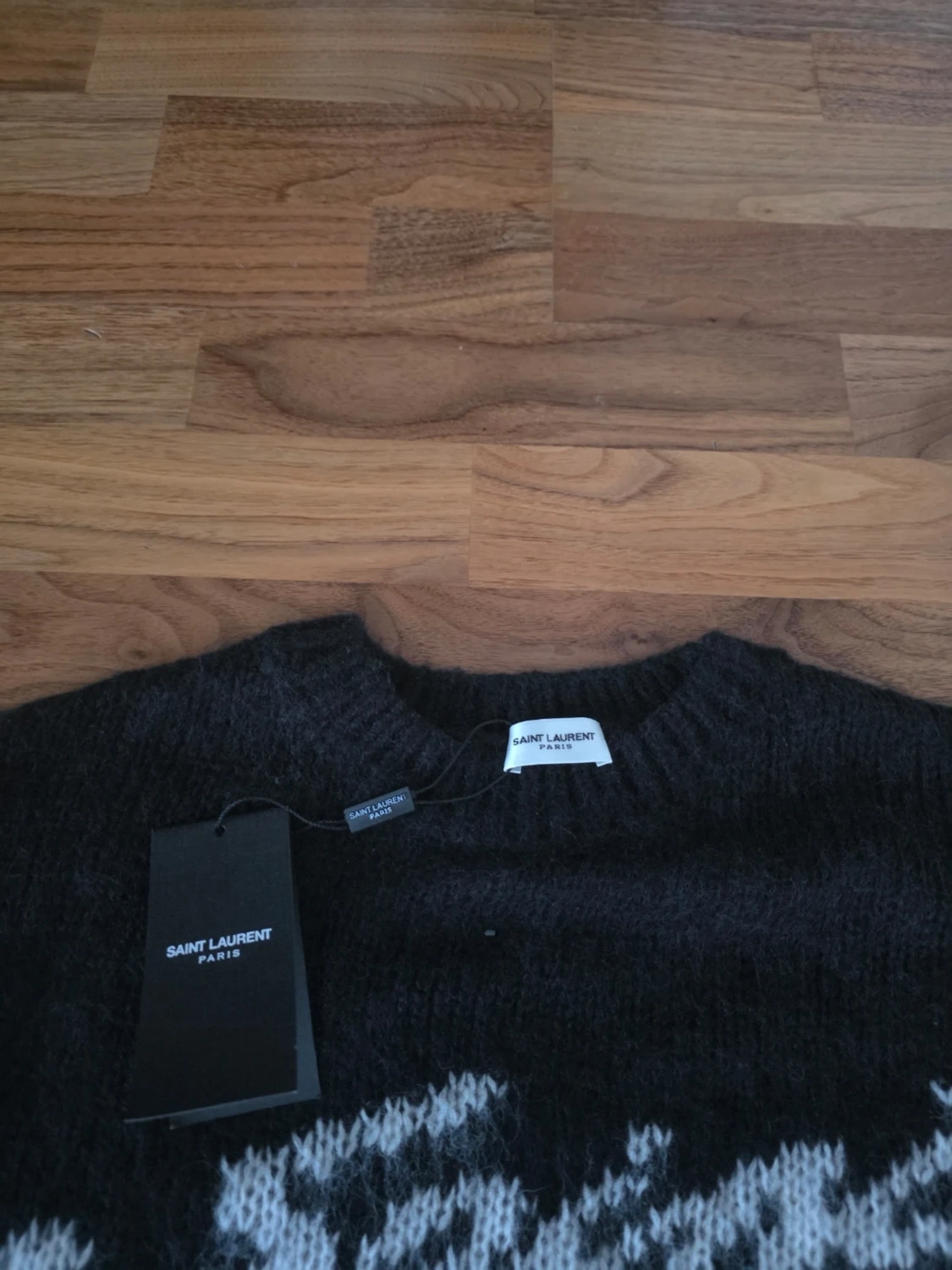 Svart stickad Saint Laurent tröja - 1