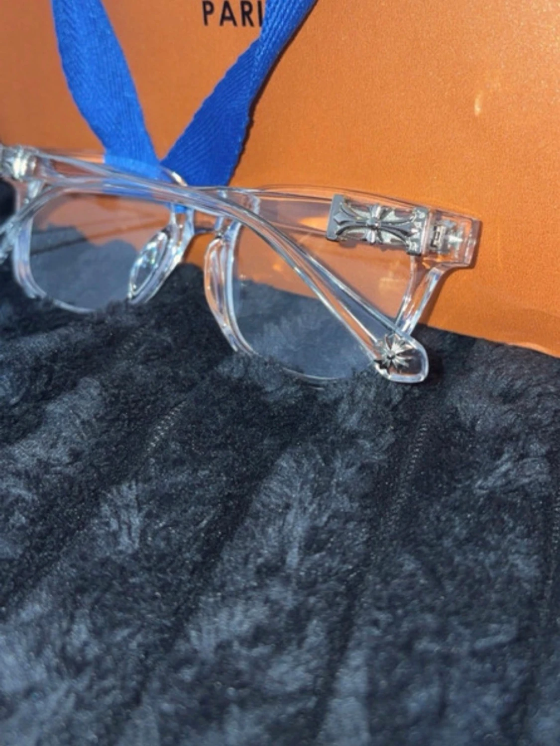Chrome heart clear glasses - 2