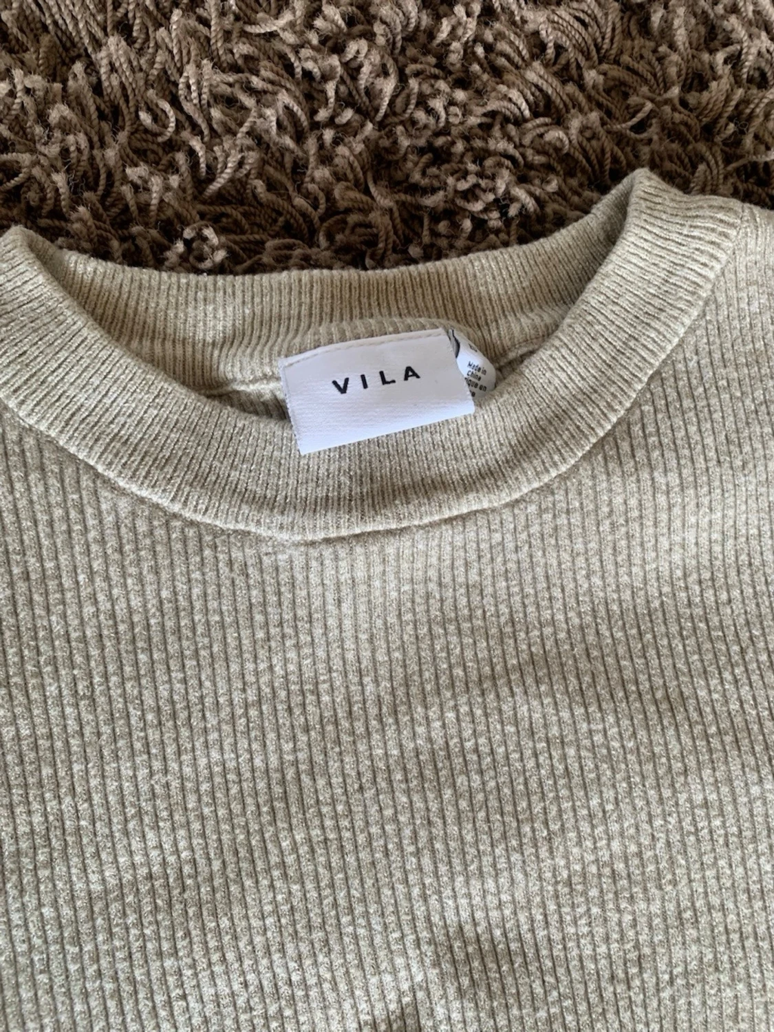 Beige ribbat set från Vila - 1