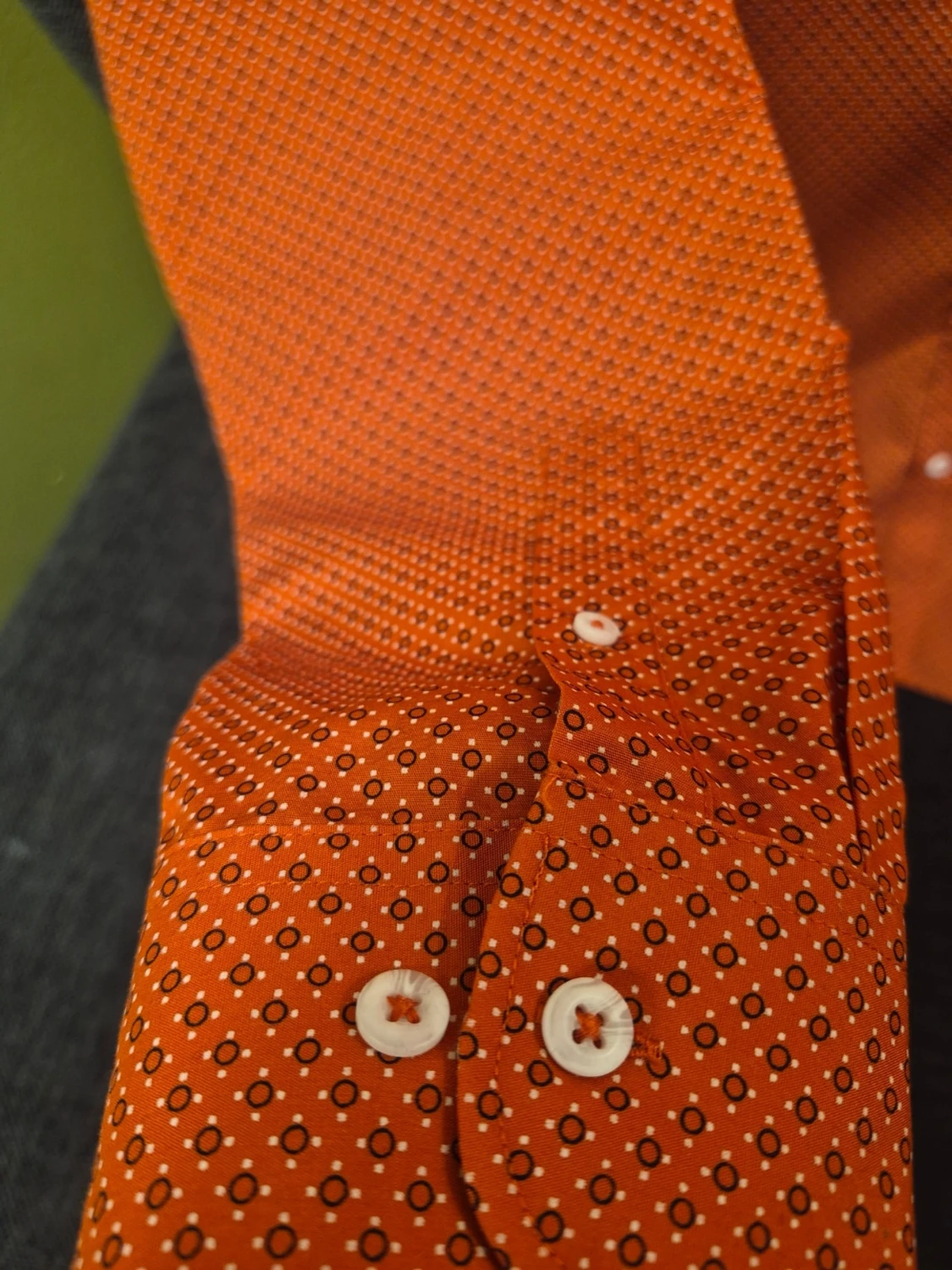 Orange mönstrad skjorta från Jack's comfort fit M - 4