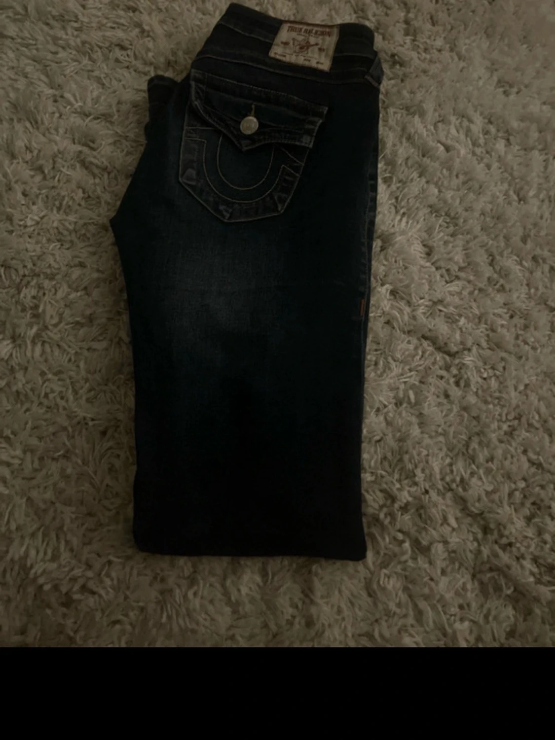 Mörkblå bootcut jeans - 6