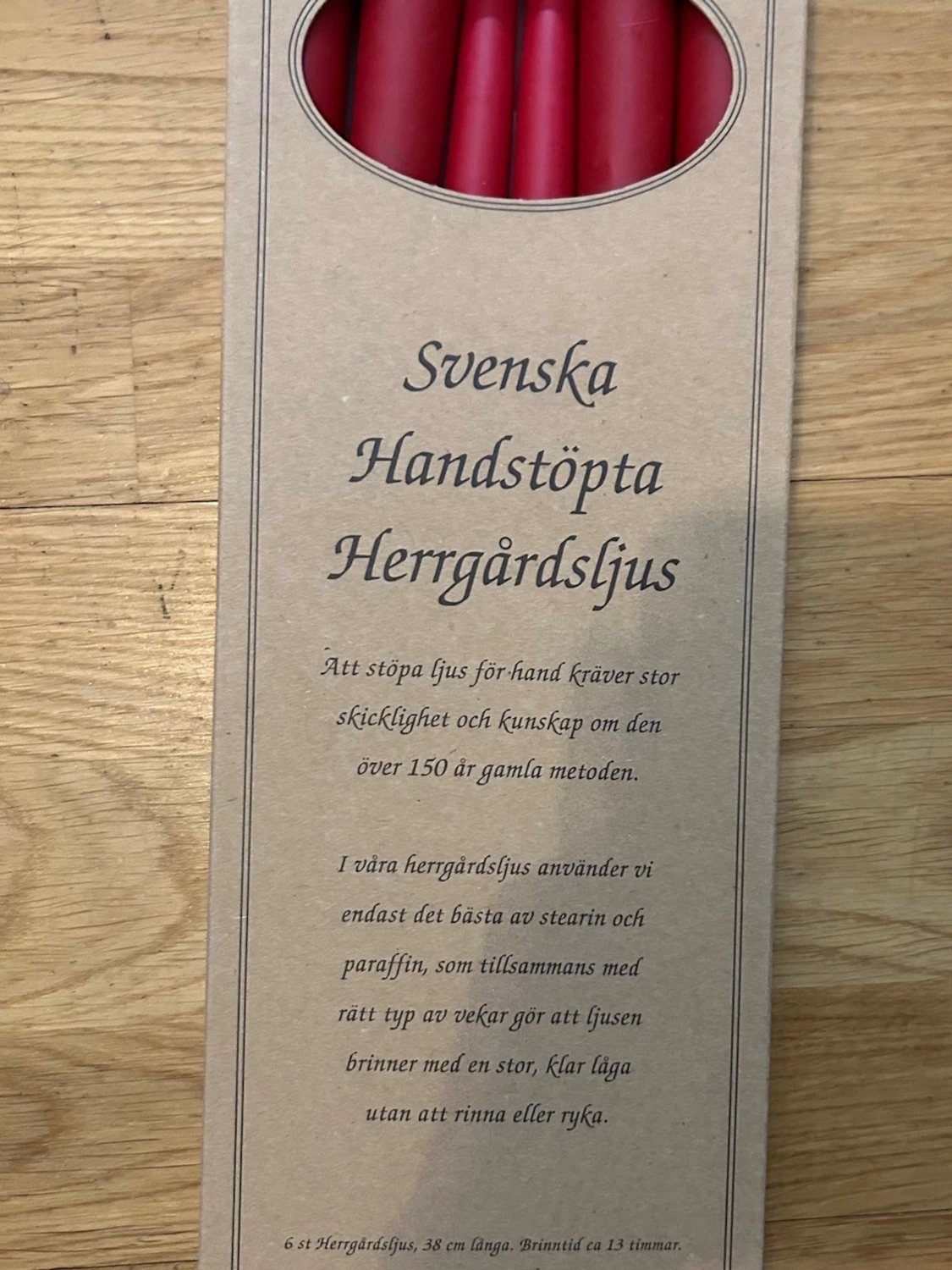 Svenska handstöpta herrgårdsljus