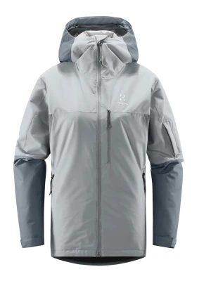 Ny Haglöfs Insulated jacket strl XS - Ny Haglöfs Insulated jacket W Storlek: XS  - Vattenpelare 10 000 mm - Andningsförmåga 10 000 g/m2/24h - Snölås - ficka för ditt liftpass, två framfickor med blixtlås, en bröstficka med blixtlås och innerfickor - Ventilationsblixtlås under armarna  - Justerbar, hjälmkompatibel huva  - Justerbar nederfåll - Förböjda ärmar med justerbara muddar