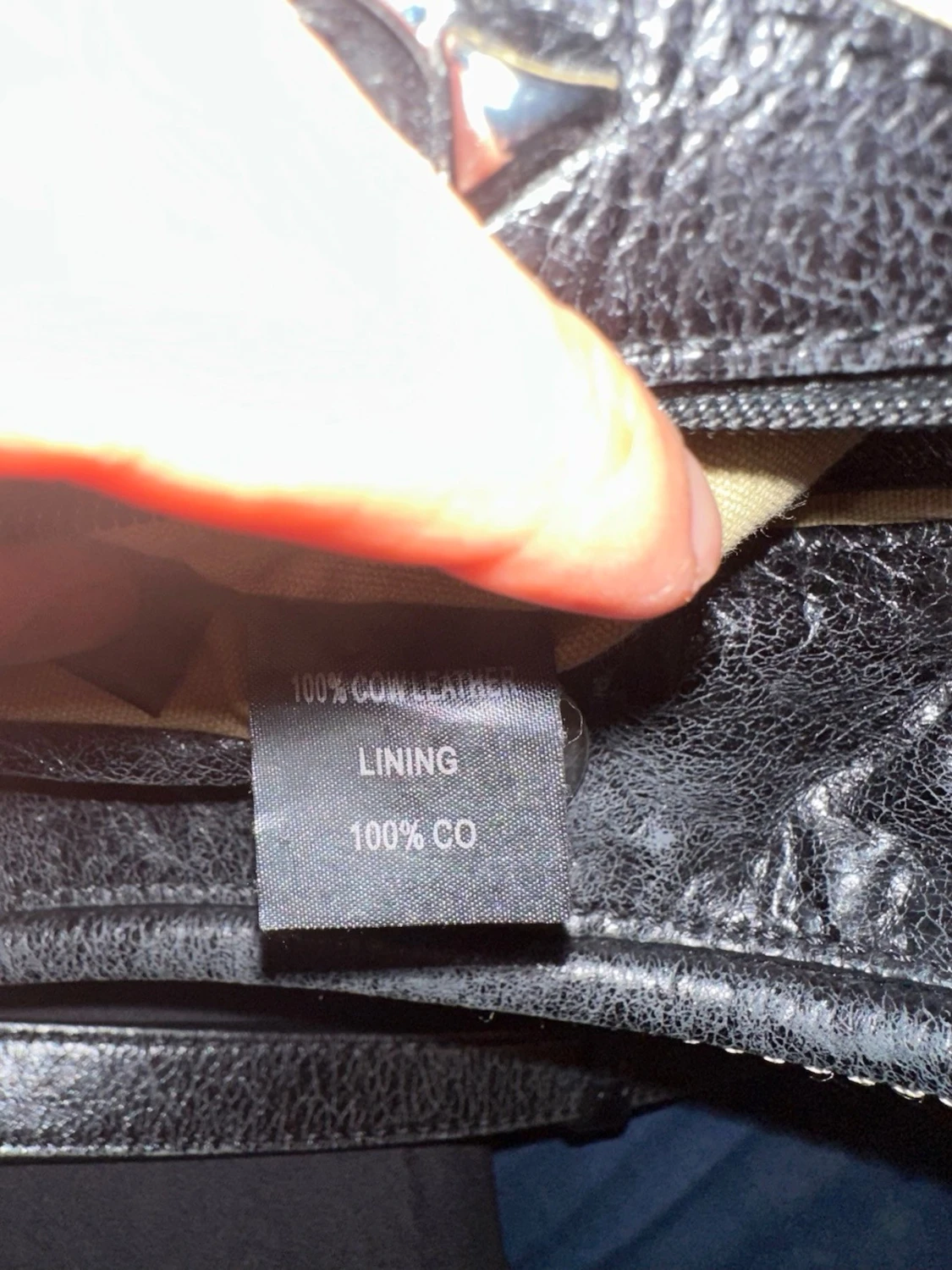 Svart vintage slouchy handväska i skinn - 4