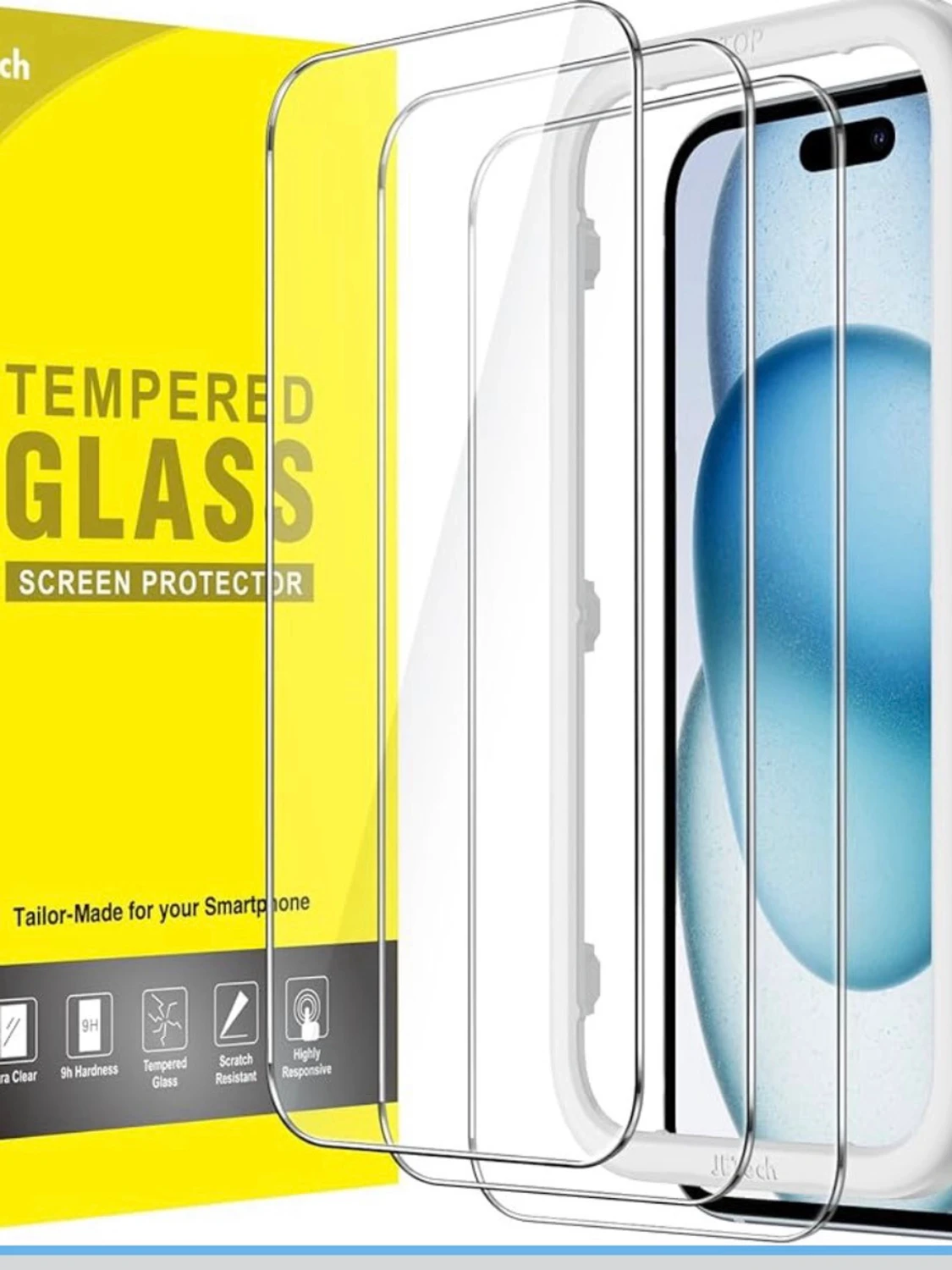 IPhone 15 Plus - 2 skärmskydd JTech - 1