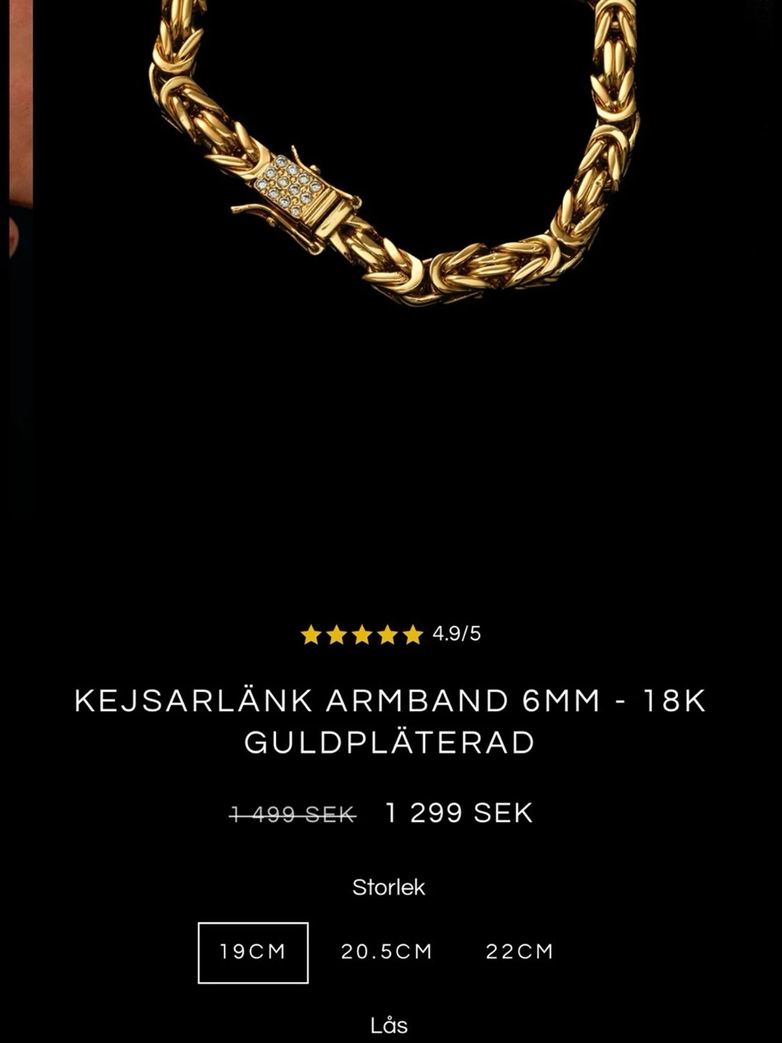  armband 18K guldpläterad