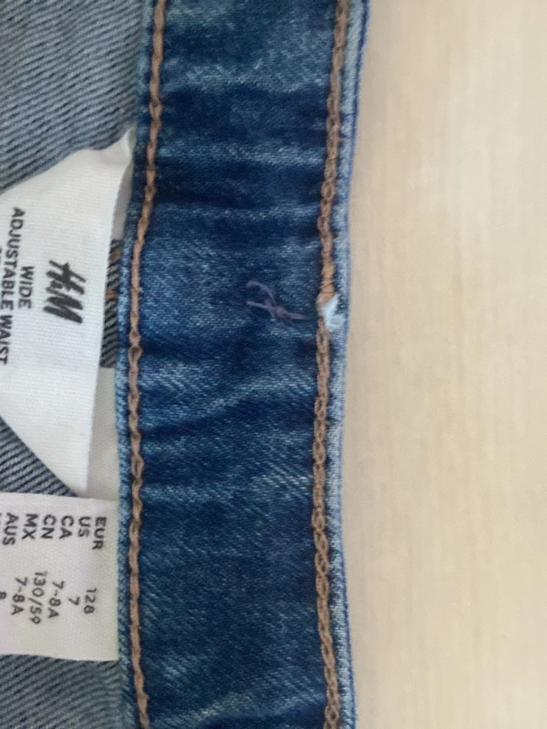 Blå raka jeans med hög midja - 1