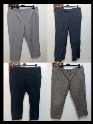 Bundle kostymbyxor i storlek 46 - Säljer fyra par kostymbyxor i olika färger och mönster. Från Mango Man, Lindex och second hand.