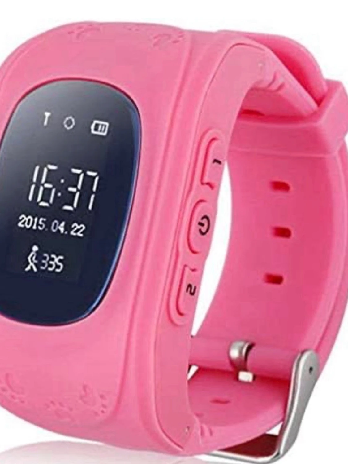 Rosa smartklocka med SOS och GPS