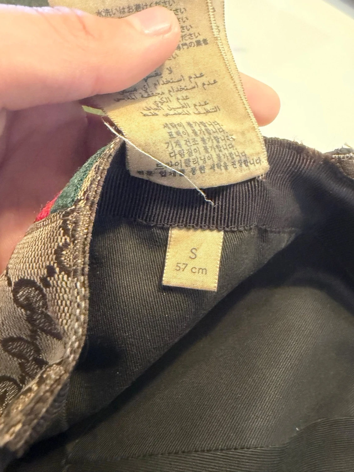 Gucci beige keps med GG-mönster - 3