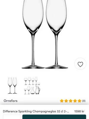 Orrefors champagneglas 4-pack - Säljer ett set med 4 st eleganta champagneglas från Orrefors, modell Difference Sparkling. Glasen rymmer 32 cl och har en smal, hög kupa med lång smal fot. Perfekta för att njuta av bubbel och festliga tillfällen. (Utan kartong)
