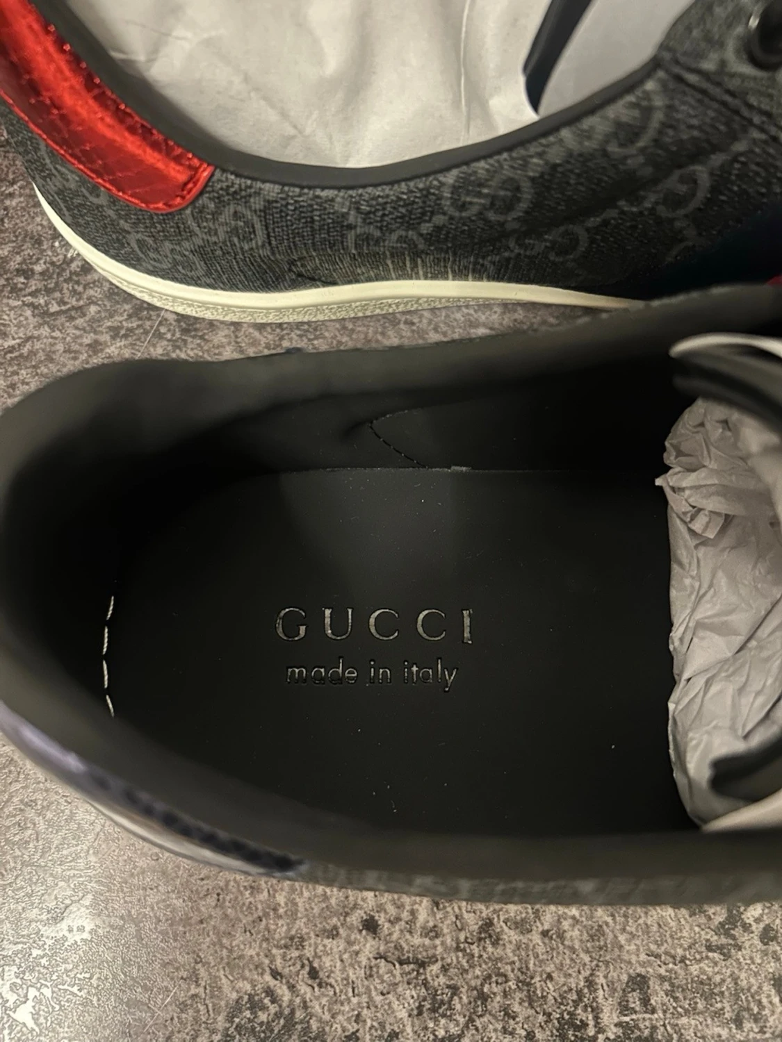 Gucci GG Supreme sneakers svart/röd - 5