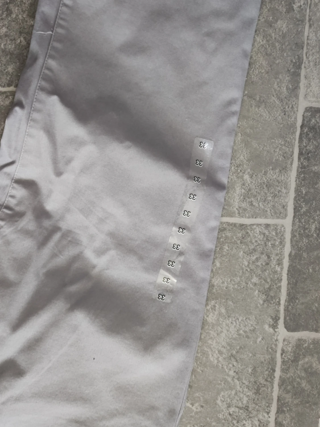 Ljusgrå chinos med rak passform - 1