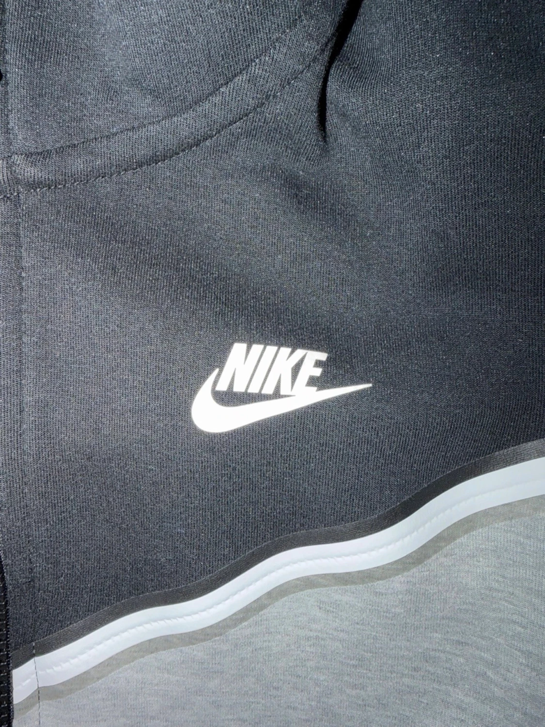 Nike zip hoodie svart/grå - 1
