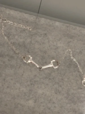 Silverarmband med bettberlock - Snyggt armband i silverfärg med en unik berlock formad som ett hästbett. Kedjan är tunn och elegant, vilket gör att berlocken står i fokus. Perfekt för dig som gillar hästar eller vill ha en detalj som sticker ut.