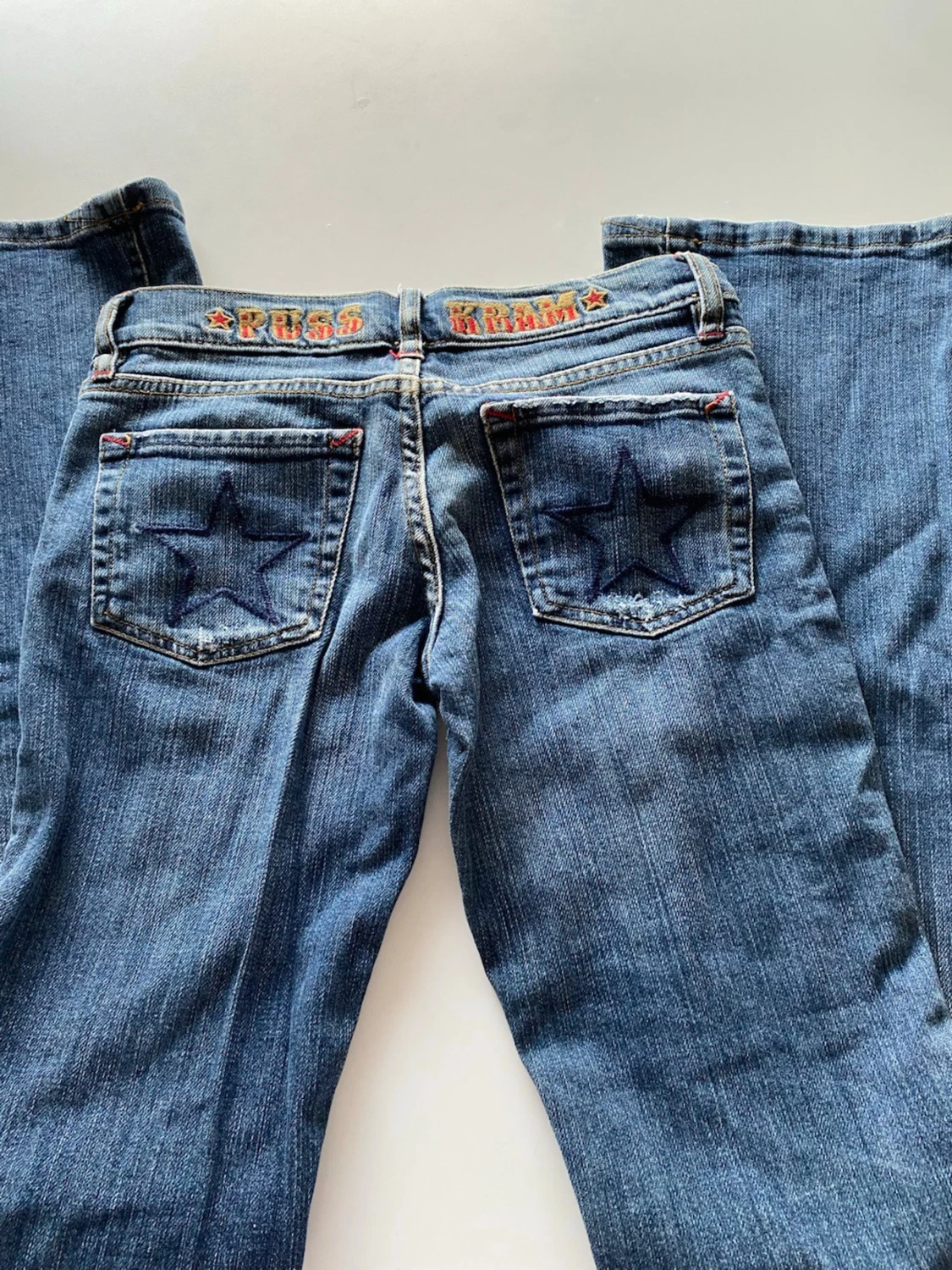 Blåa Puss & Kram jeans med stjärnor - 1