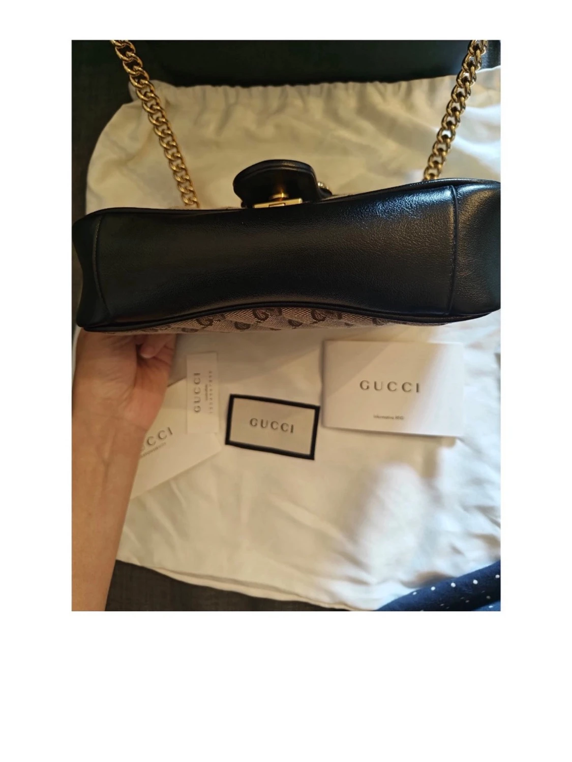 Gucci GG Marmont axelremsväska brun - 2