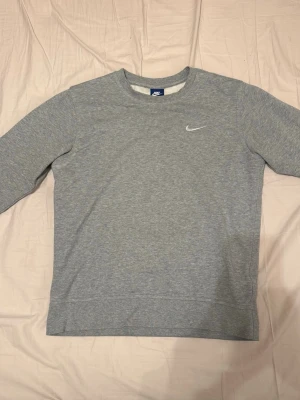 Grå sweatshirt från Nike - Grå Nike sweatshirt med liten vit logga på bröstet. Enkel och clean modell, bra begagnat skick.