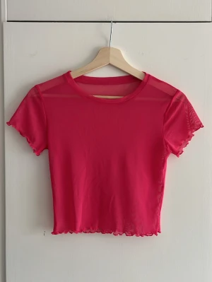 Meshtopp - Neonrosa meshtopp, lite kallare rosa irl än på bilderna. Gissar på storlek 34 men passar säkert upp till 38. Använd ett fåtal gånger.