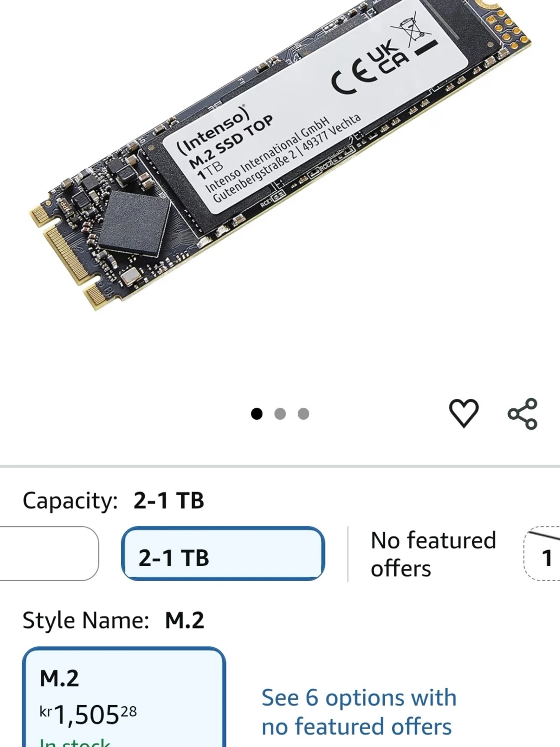 Intenso M.2 SSD 1TB