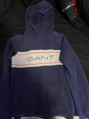 Blå hoodie från GANT med logga