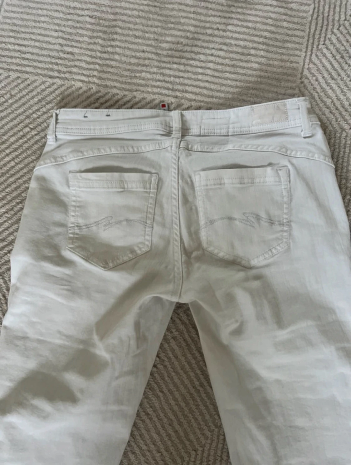 Vita lågmidjade Jeans - 2