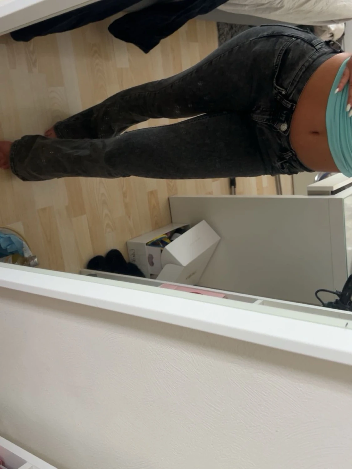 gråa gina tricot jeans  - 1