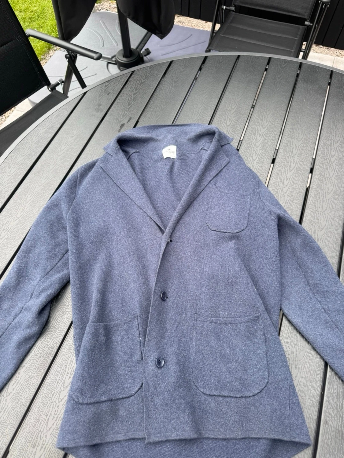 Mörkblå kavaj med fickor - 2