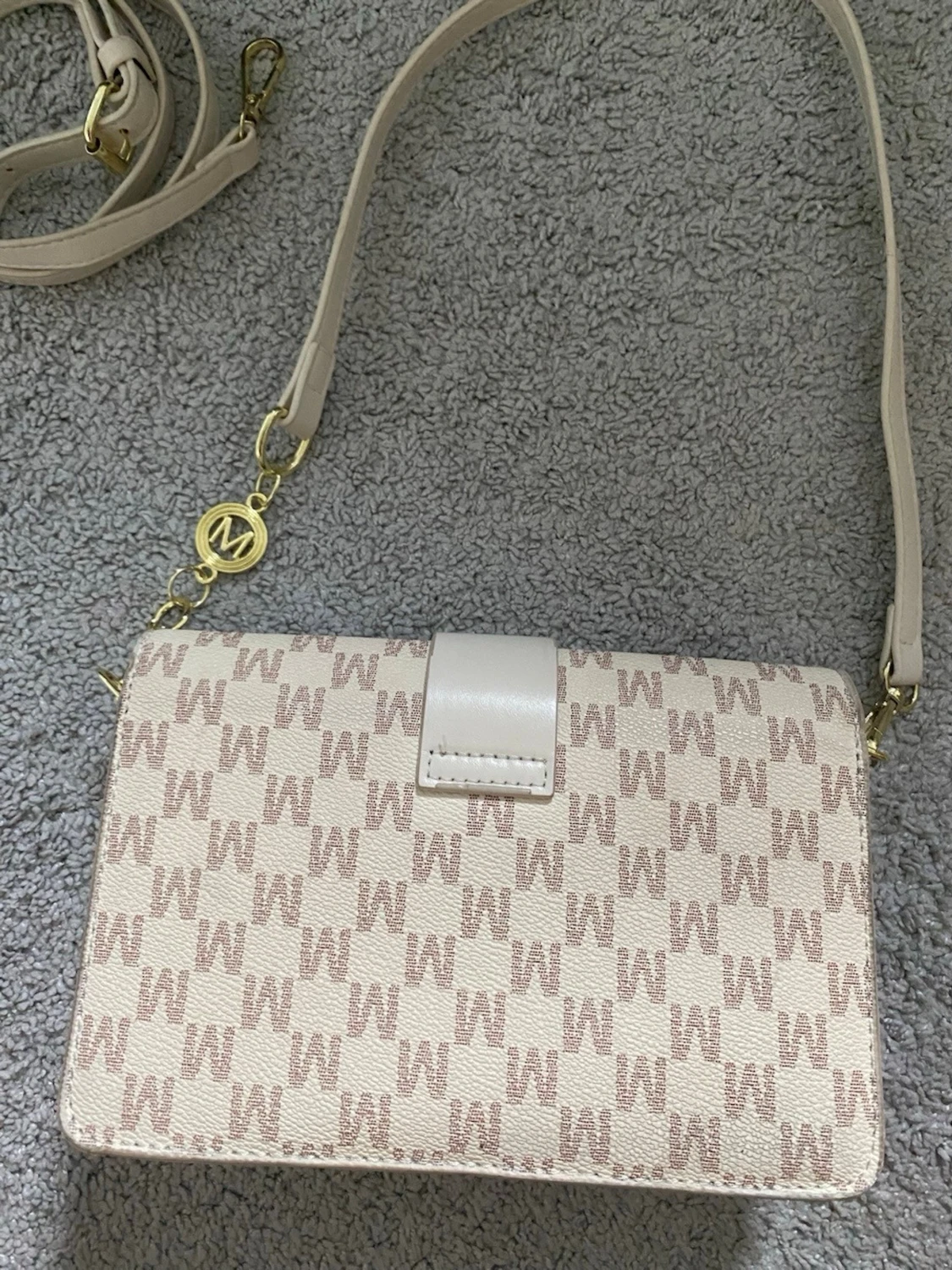 Beige axelsväska - 6