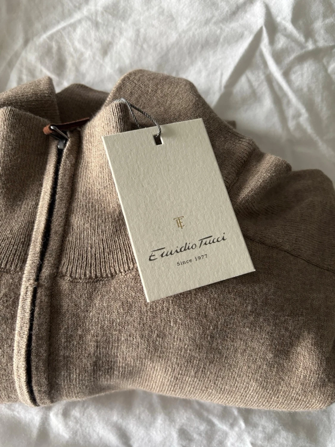 Beige merinoull zip - 4