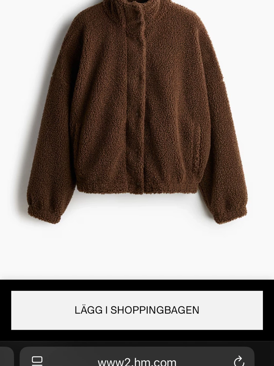 Brun teddyjacka från H&M - 1