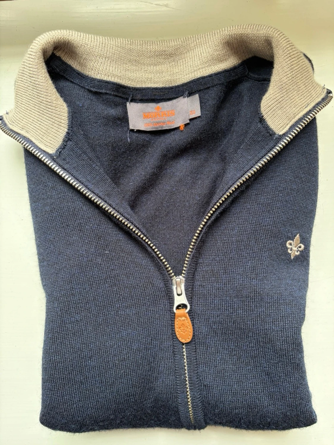 Marinblå Morris fullzip