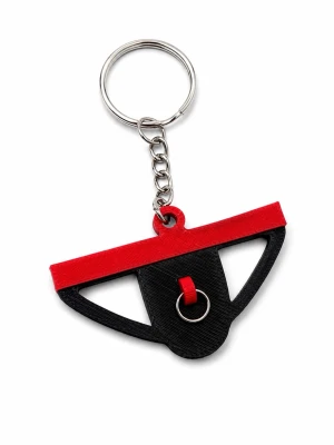 Jockstrap nyckelring - Ge dina nycklar lite mer personlighet med denna unika jockstrap-inspirerade nyckelring! Perfekt för dig som gillar en lekfull design, pride, läder- och fetishkultur eller bara vill ha en rolig och annorlunda accessoar.