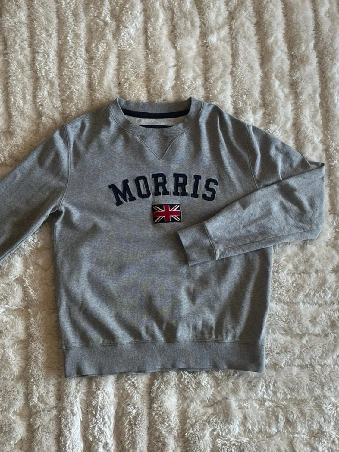 Morris sweatshirt med logga i grå - stl M - 1