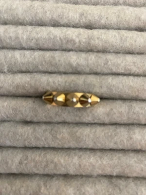 Guld ring med nitar - Guld ring från Edblad! Nypris är 399kr! Den är i storlek 18.50 den är använd fåtal gånger, den kan ha tappt lite färg där bak men det ser man inte när man har på sig den! 💕