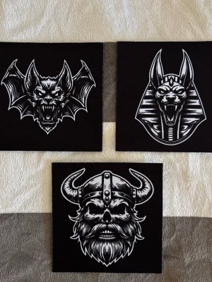 Dark Occult Gothic Patch Set of 3 - Dark Occult Gothic Patch Set of 3  ✦Sew it into your jacket - It’s not iron on     ✦Measurements: 12cm x 12cm [each]     ✦Material: Fabric     ✦Technique: Digital transfer  ✦Shrink-proof and durable
