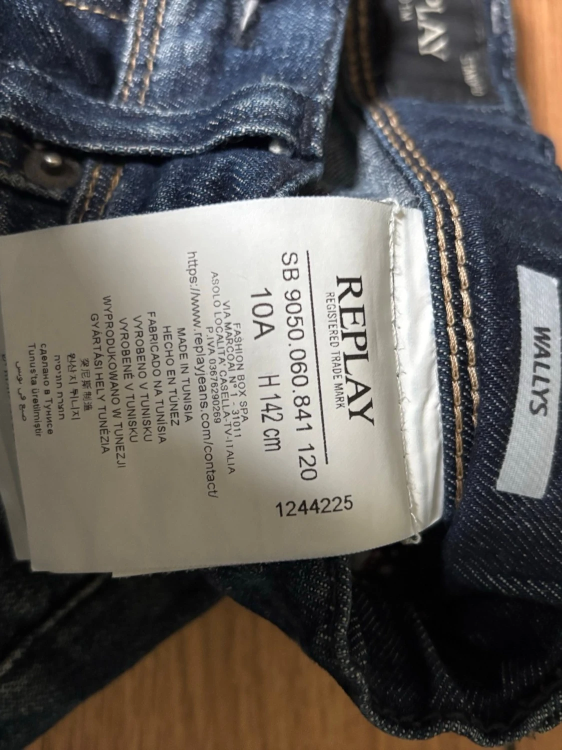 Mörkblå Replay jeans med raka ben - 3