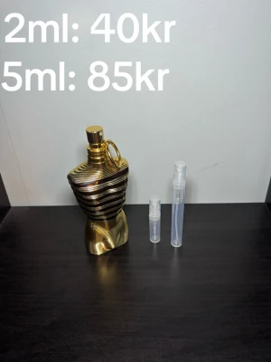 Parfym - Hej, säljer sample på Jean Paul Gaultier la male elixer, priserna står på bilden, är det några frågor kontakta mig och alla orden blir pakat på TikTok namn:Elite_sample. Kolla i mina annonser om ni är intresserad på olika och om ni vill beställa flera på direkten kontakta mig.