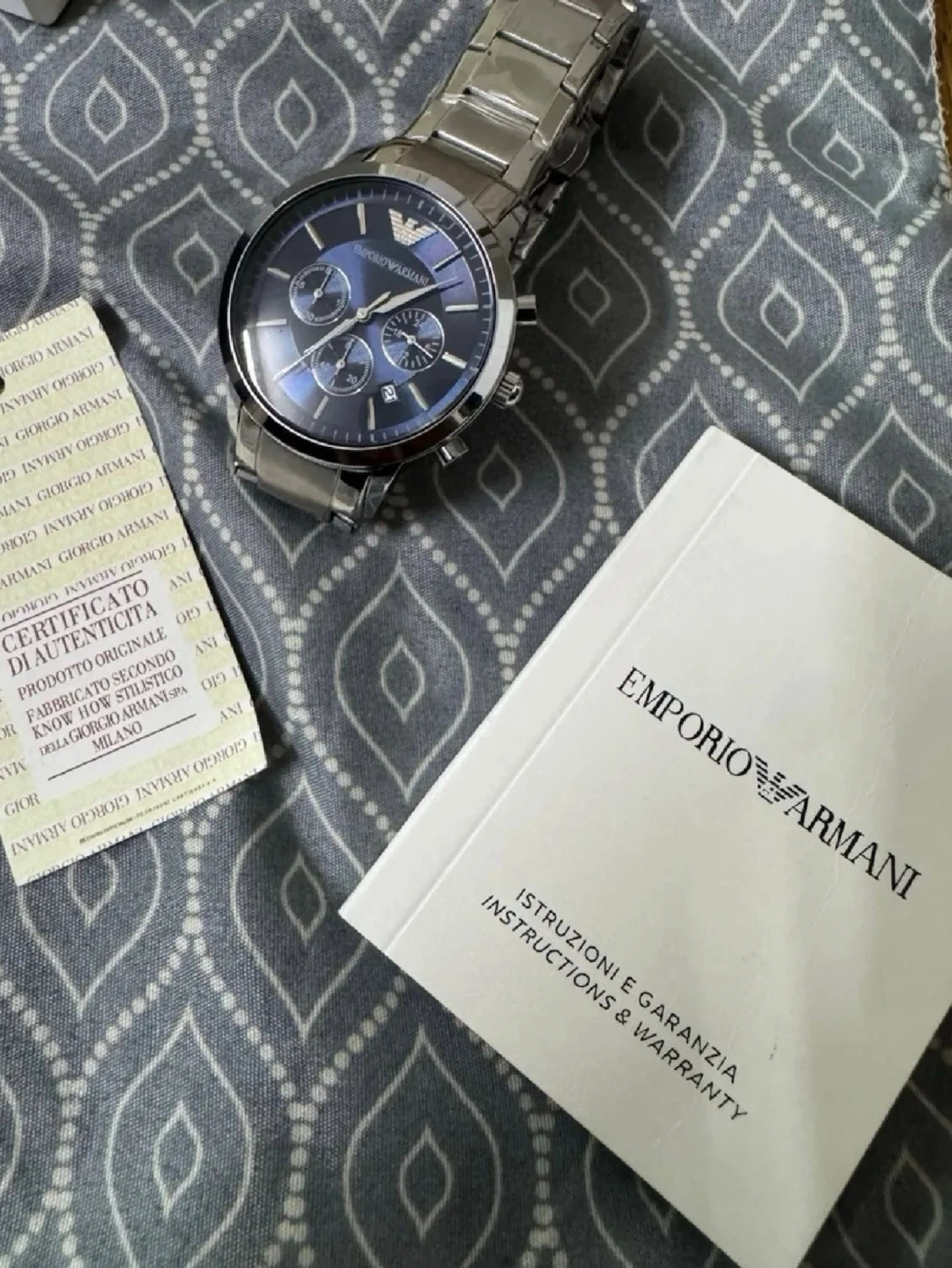 Emporio Armani silverfärgad klocka - 2