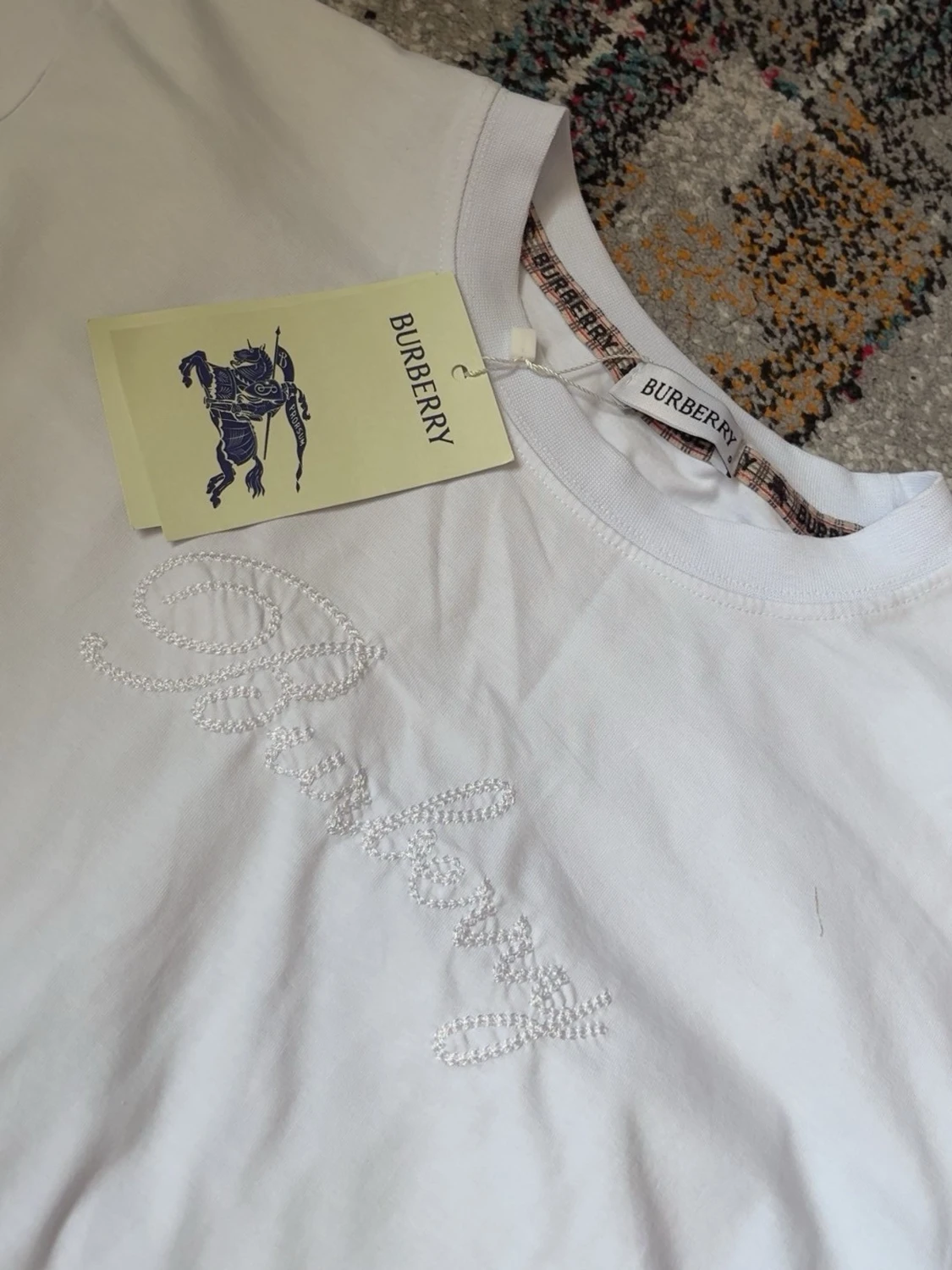 Vit Burberry T-shirt - 1