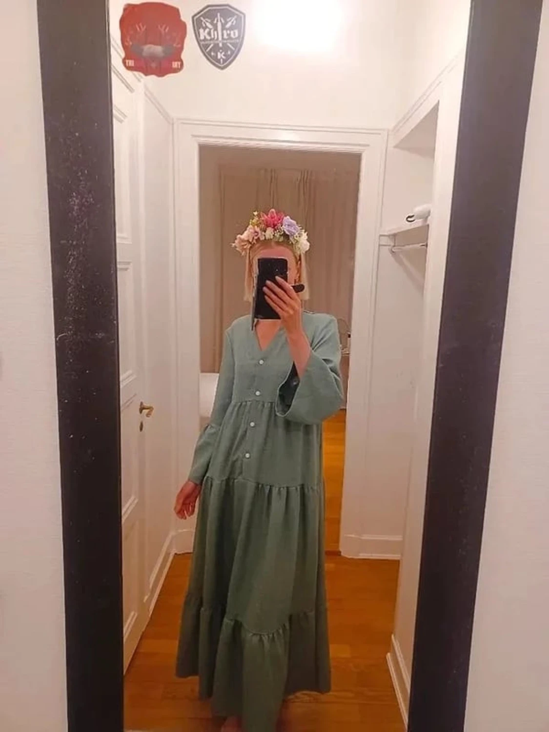 Green maxi dress 