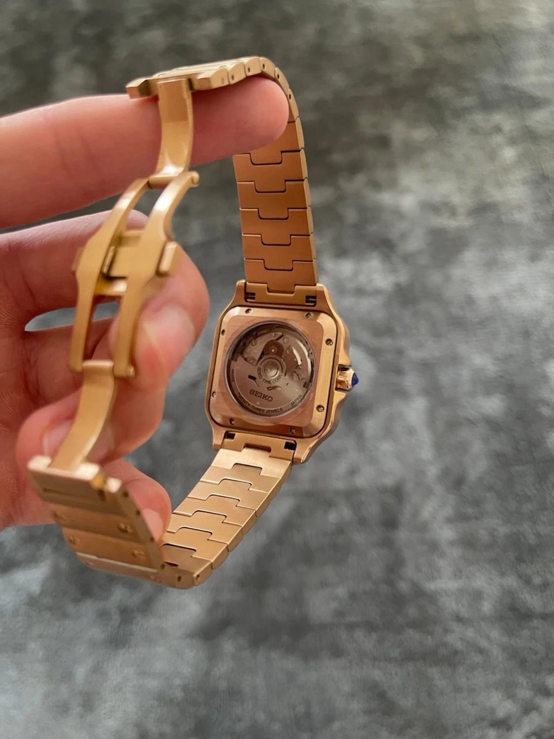 Seiko Mod Santos – Rose Gold (Vit Tavla) - 1