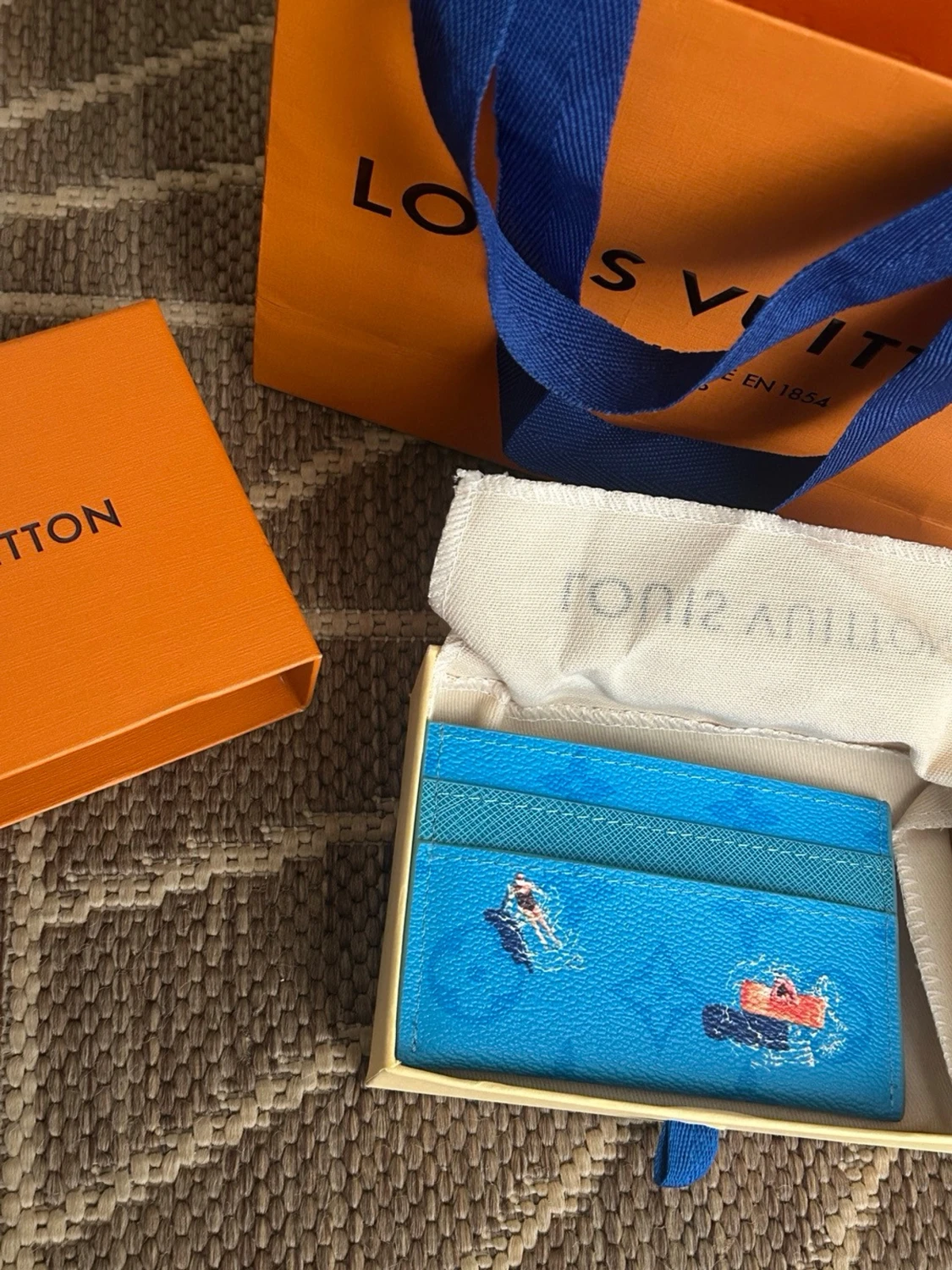 Blå Louis Vuitton korthållare - 2