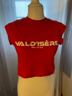 Söt croptop - Topp med tryck. Knappt använd.