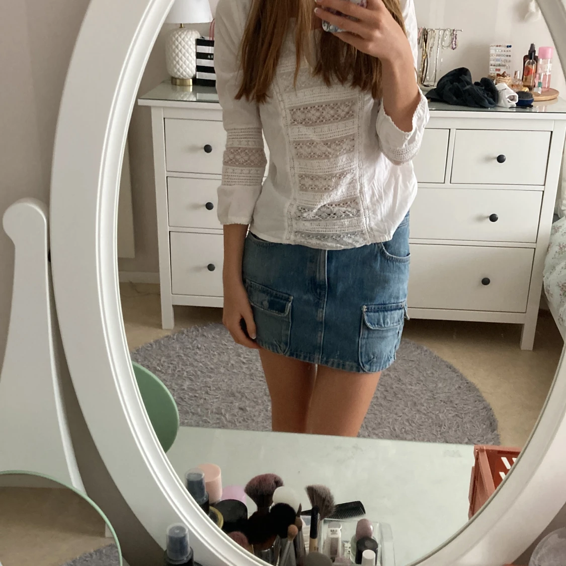 Oddmolly blus med vida ärmar 
